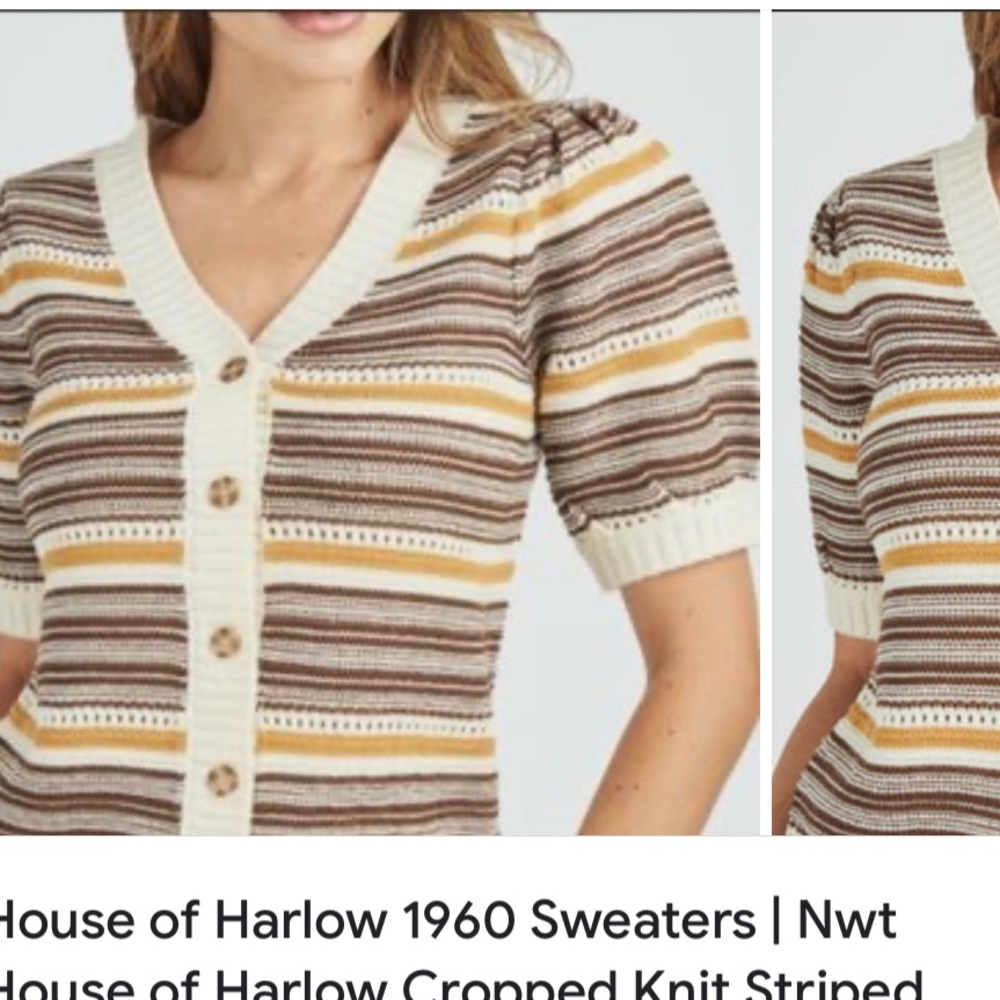 House of Harlow puff sleeve sweater